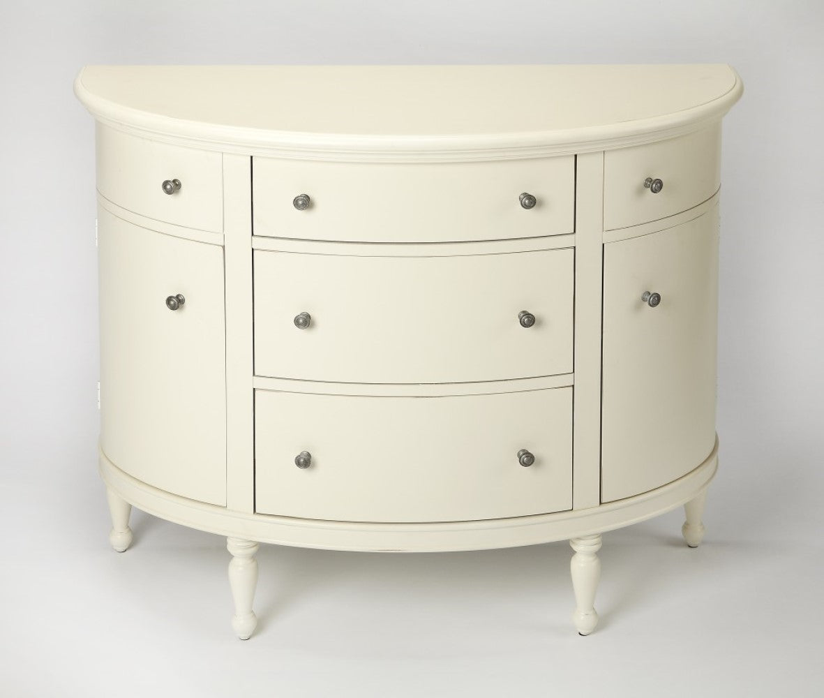 White Demilune Console Chest-0