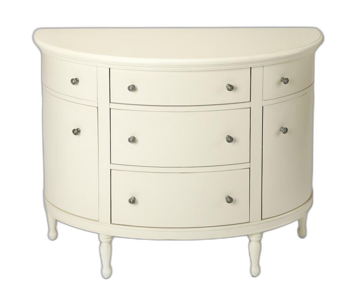 White Demilune Console Chest-2