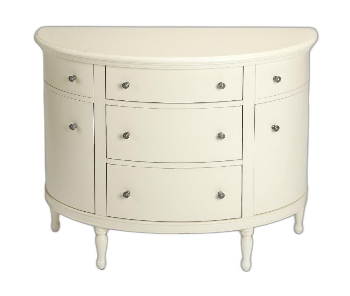 White Demilune Console Chest-3