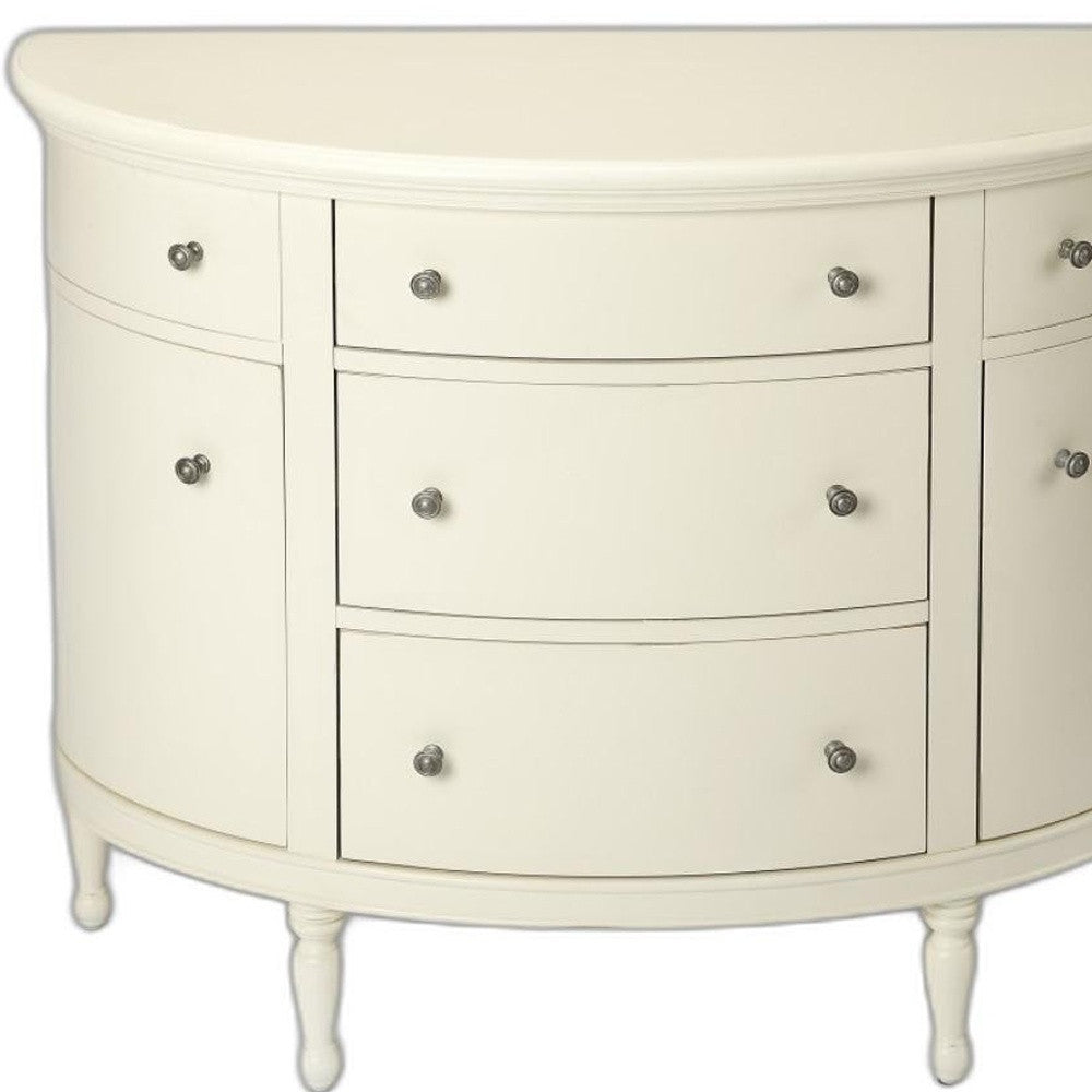 White Demilune Console Chest-4