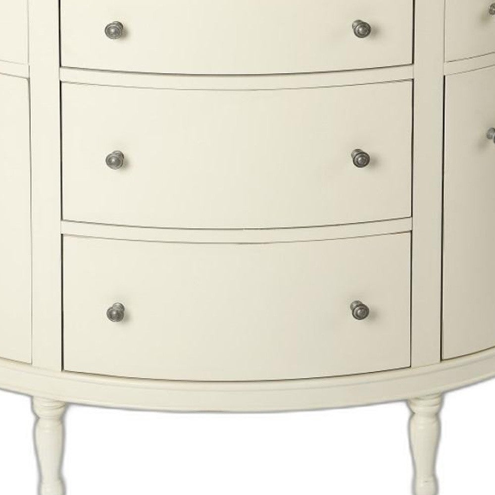 White Demilune Console Chest-5