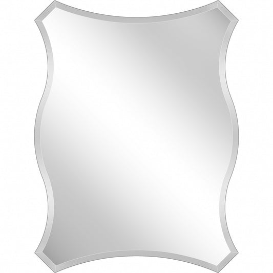 Scalloped Quatrefoil Glass Mirror-0