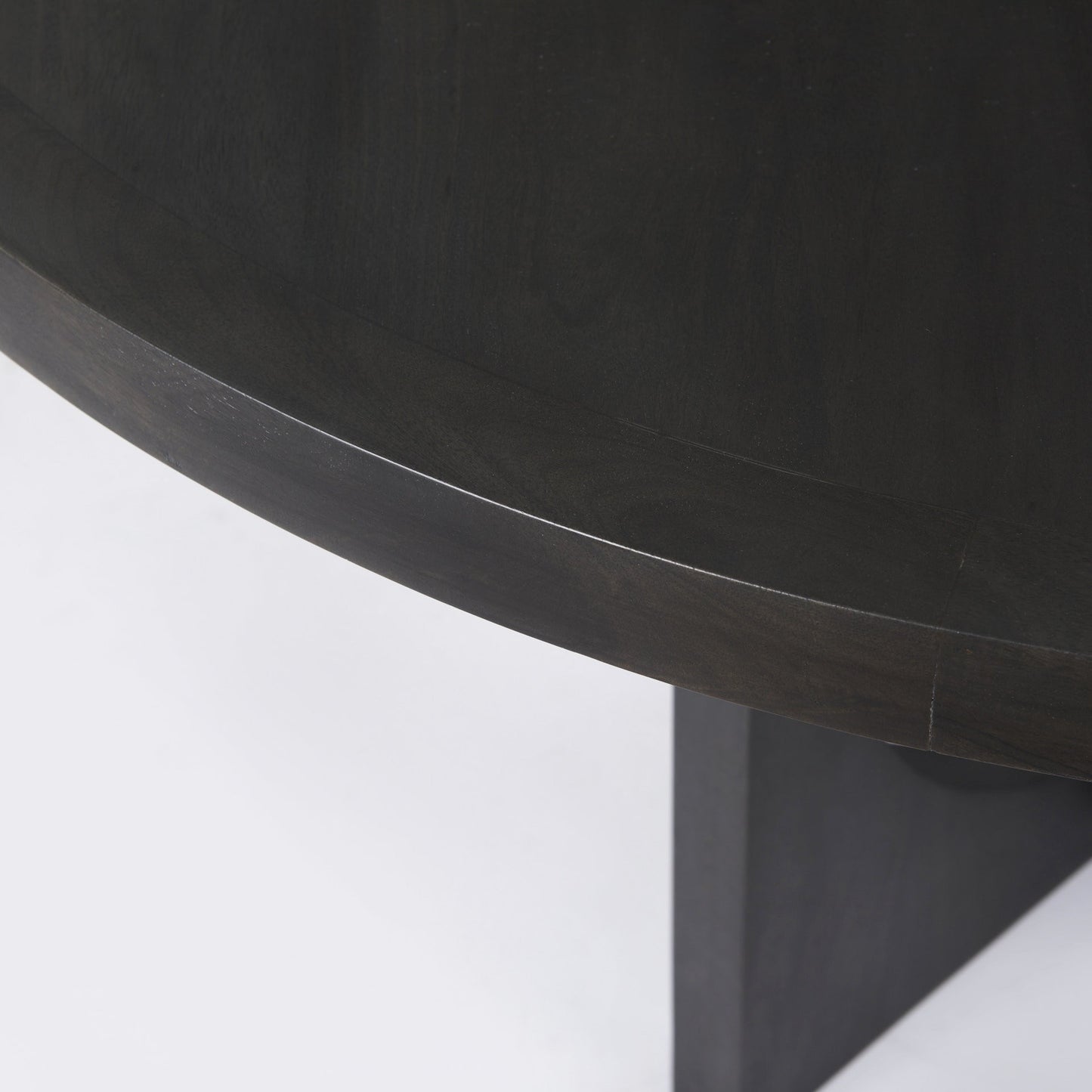 Black Wood Round Geometric Dining Table-4