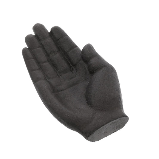 Black Cast Iron Hand Shaped Sculpture-0