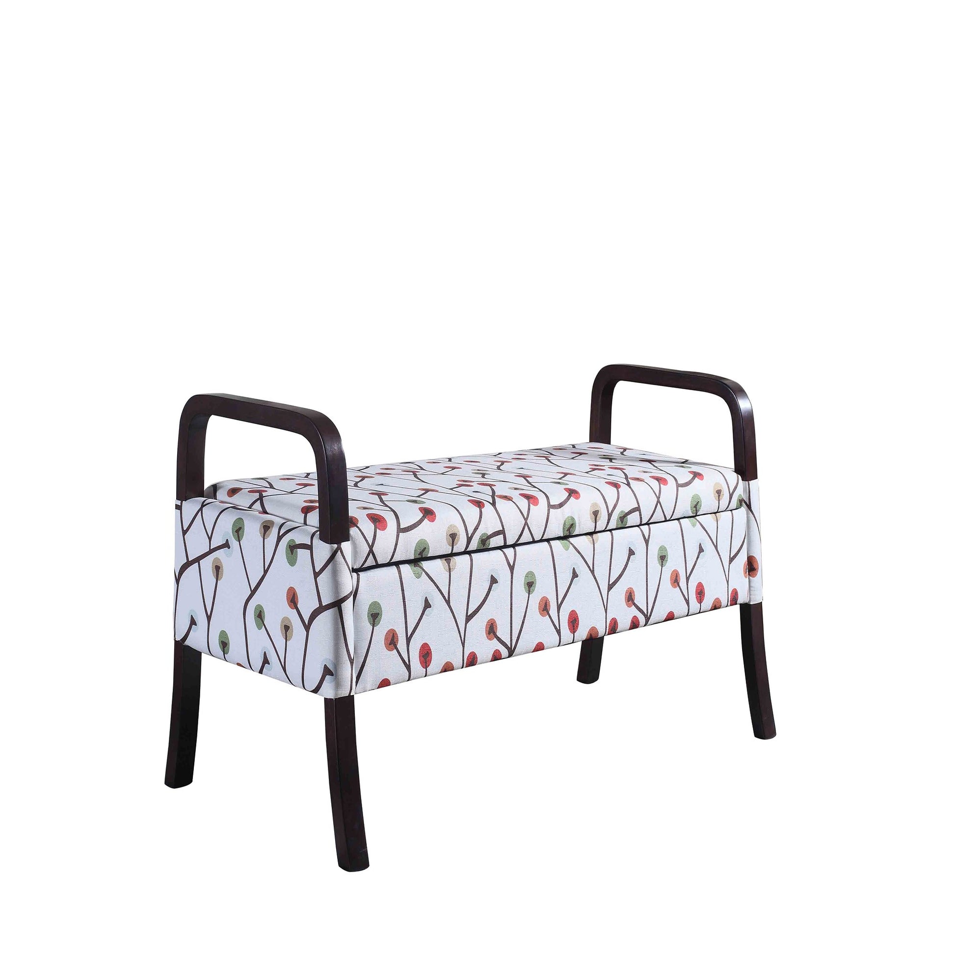 Modern Harvest Neutrals Wooden Storage Bench with Handles-0