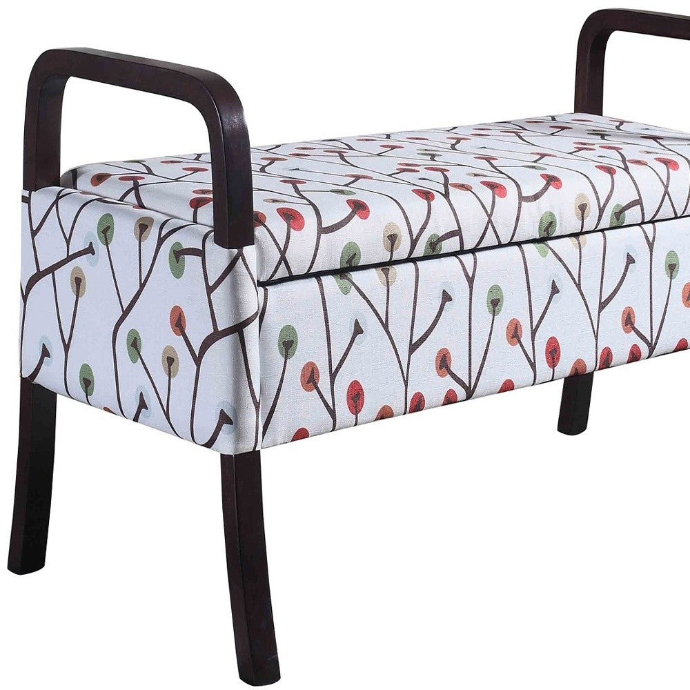 Modern Harvest Neutrals Wooden Storage Bench with Handles-4