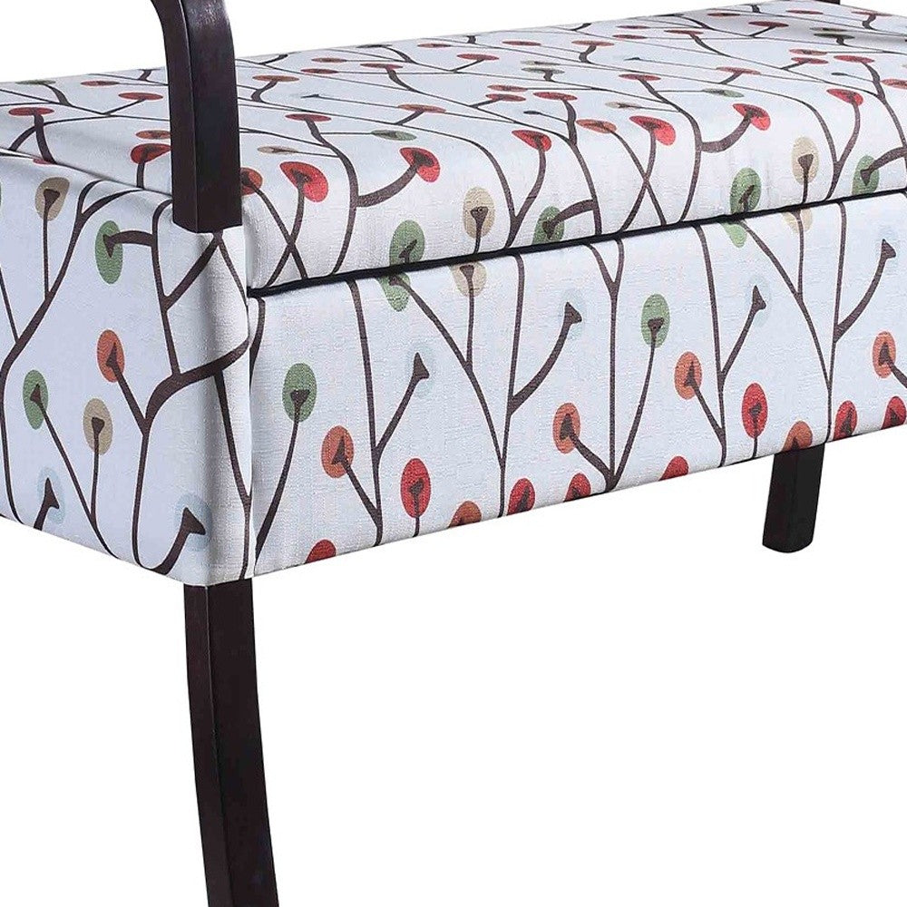 Modern Harvest Neutrals Wooden Storage Bench with Handles-5