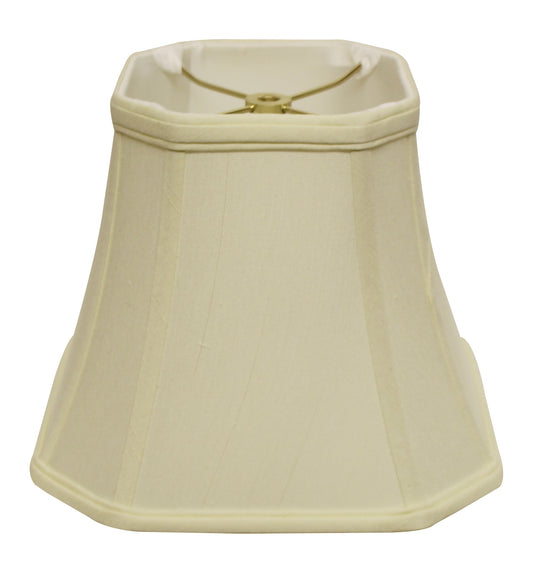 12" Ivory Slanted Square Bell Monay Shantung Lampshade-0