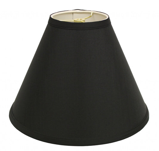 15" Jet Black Deep Cone Slanted No Shantung Lampshade-0