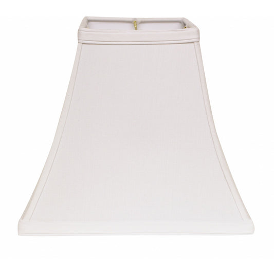 14" White Squre Bell No Slub Lampshade-0