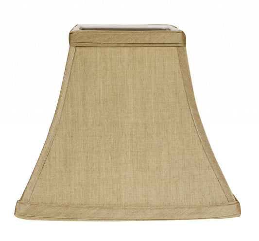 14" Pale Brown Square Bell No Slub Lampshade-0