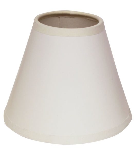 5" Gloss White with White  Set of 6 Chandelier Parchment Lampshades-0