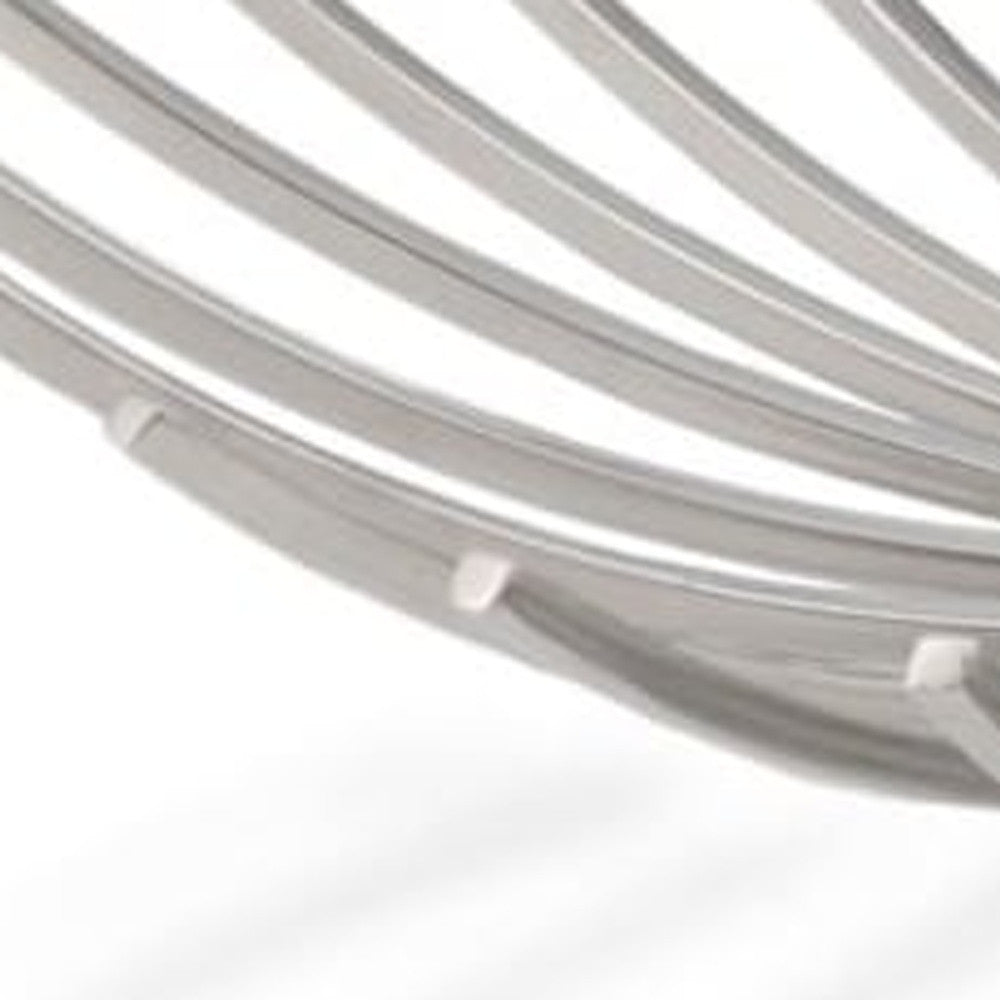 Shiny Silver Open Spike Centerpiece Bowl-5