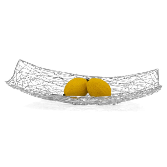 Silver Abstract Entwined Wire Centerpiece Bowl-0
