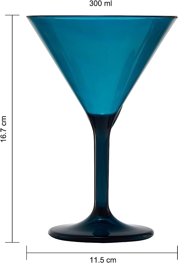 Unbreakable Pastel Color Acrylic Martini Glasses | Set of 6 | European Style Cocktail Cups 100% Tritan Drinkware, 5 oz Dishwasher Safe BPA-free plastic, For Wedding, Poolside Indoors & Outdoors-5