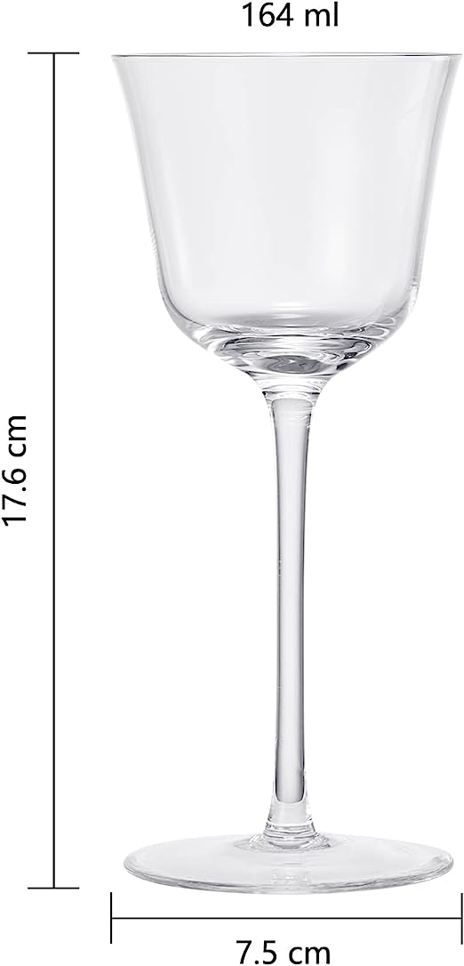 Vintage Crystal Nick & Nora/Wine Coupe Glasses - Set of 2 - Clear Radiance - Cocktails, Wine, Whiskey, Gin, Cocktail Glass - Hand Blown Classy Glass - Timeless Art Deco Design - Long Stemmed (5 OZ)-3