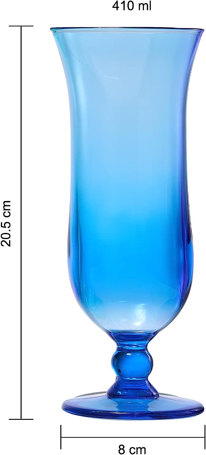 Unbreakable Color Hurricane Glasses | Set of 6 | 100% Tritan Drinkware, 14 oz Acrylic Dishwasher Safe Shatterproof BPA-free plastic, Reusable Pina Colada, Cocktail Margarita Tropical Party Drinkware-4