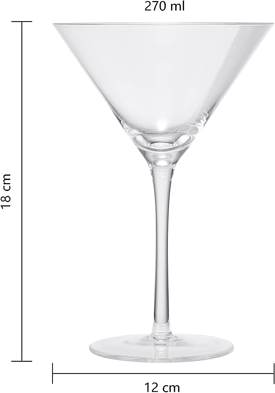 Crystal Martini Glass Set of 4 | 10oz | Classic Luxury Cocktail with Bar Spoon & Olive Picks, Premium Hand-Blown | Classic Cocktail Clear Coupes For Manhattan, Cosmopolitan, Sidecar, Stemmed Goblets-5