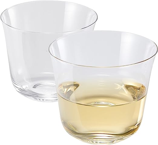 Vintage Crystal Lowball Tumbler Glasses, Set of 2, Clear Radiance - Spirits, Whiskey, Old Fashioned, Cocktails - Hand Blown Classy Glass -Timeless Art Deco Design - Durable Barware, Home Bar (5 OZ)-4