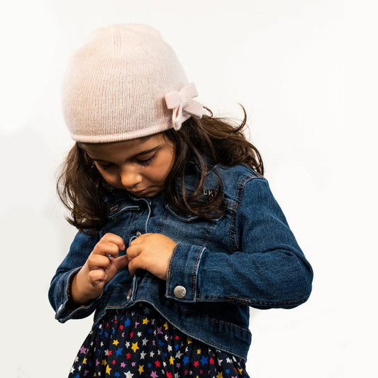 CASHMERE HAT WITH BOW-0