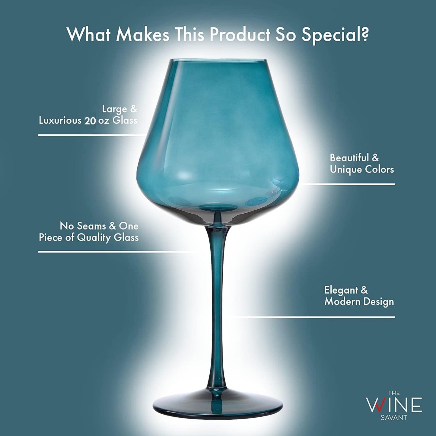 Crystal Christmas Holiday Red Colored Crystal Wine Glass Set of 2, Gift For Hosting, Her, Wife, Mom Friend - Large 20 oz Glasses, Unique Italian Style Tall Drinkware - Red & White, Color Glassware-6