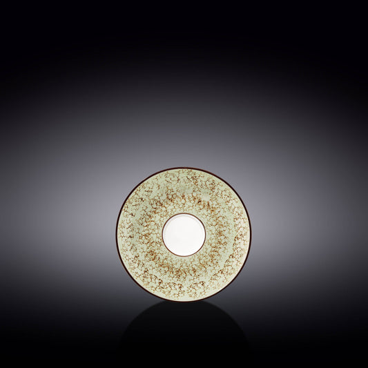 Set Of 6 Pale Green Porcelain Saucer 4.5" inch | 11 CM-0