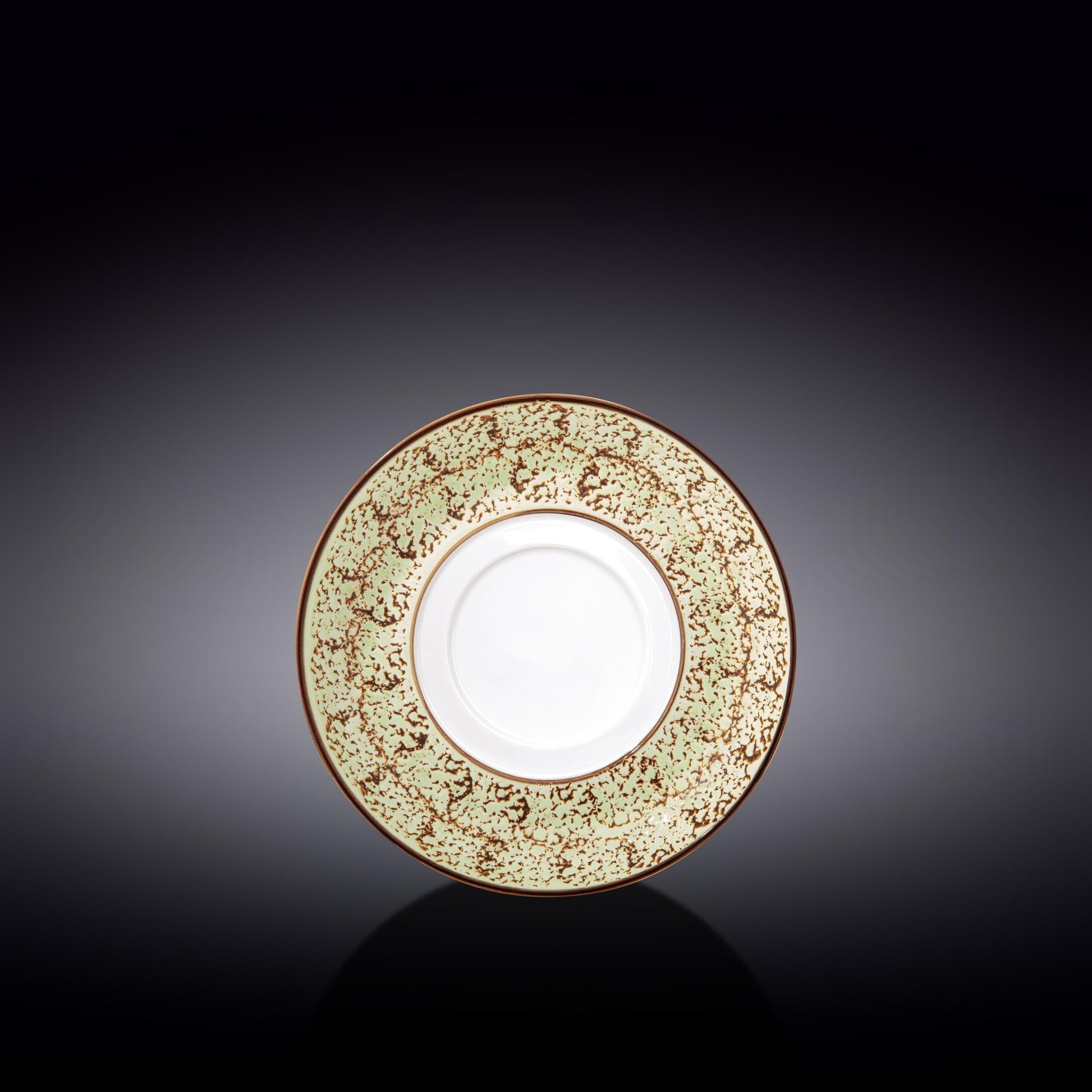Set Of 6 Pale Green Porcelain Multi-Use Saucer 6.5" inch |-0