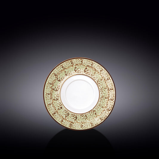 Set Of 6 Pale Green Porcelain Multi-Use Saucer 6.5" inch |-0