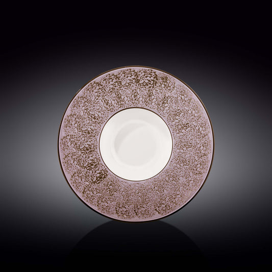 Set Of 3 Violet / Lavender Porcelain Deep Soup or Salad Plate 9.5" inch | 7 Fl Oz |-0