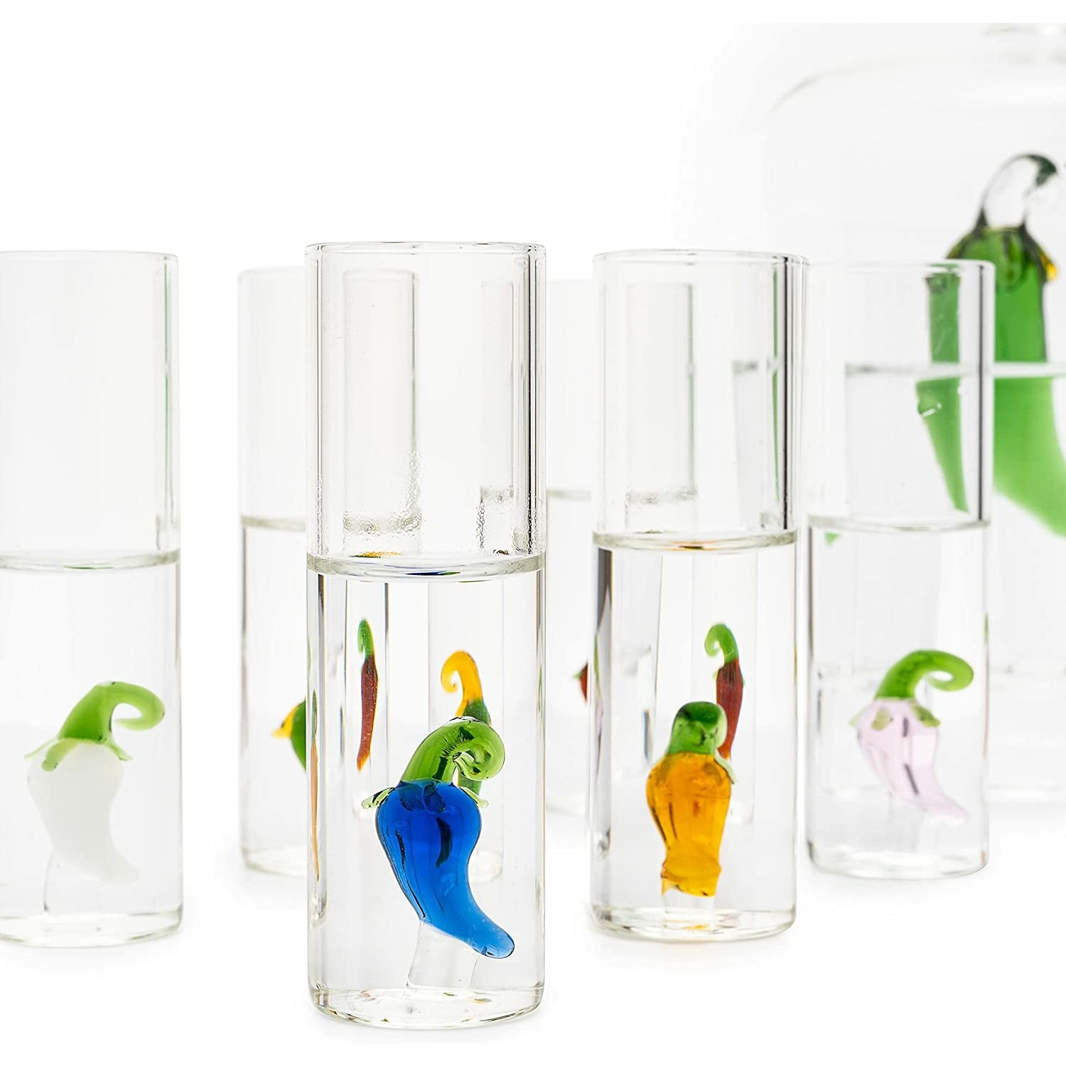 Tequila Decanter Set with Pepper Decanter and 6 Jalapeño Shot Glasses Set, Perfect for Holiday Gifts for Tequila Lovers, 25 Ounce Bottle, 3 Ounce Shot Glasses Cinco De Mayo, Reposado Gift (Pepper)-5