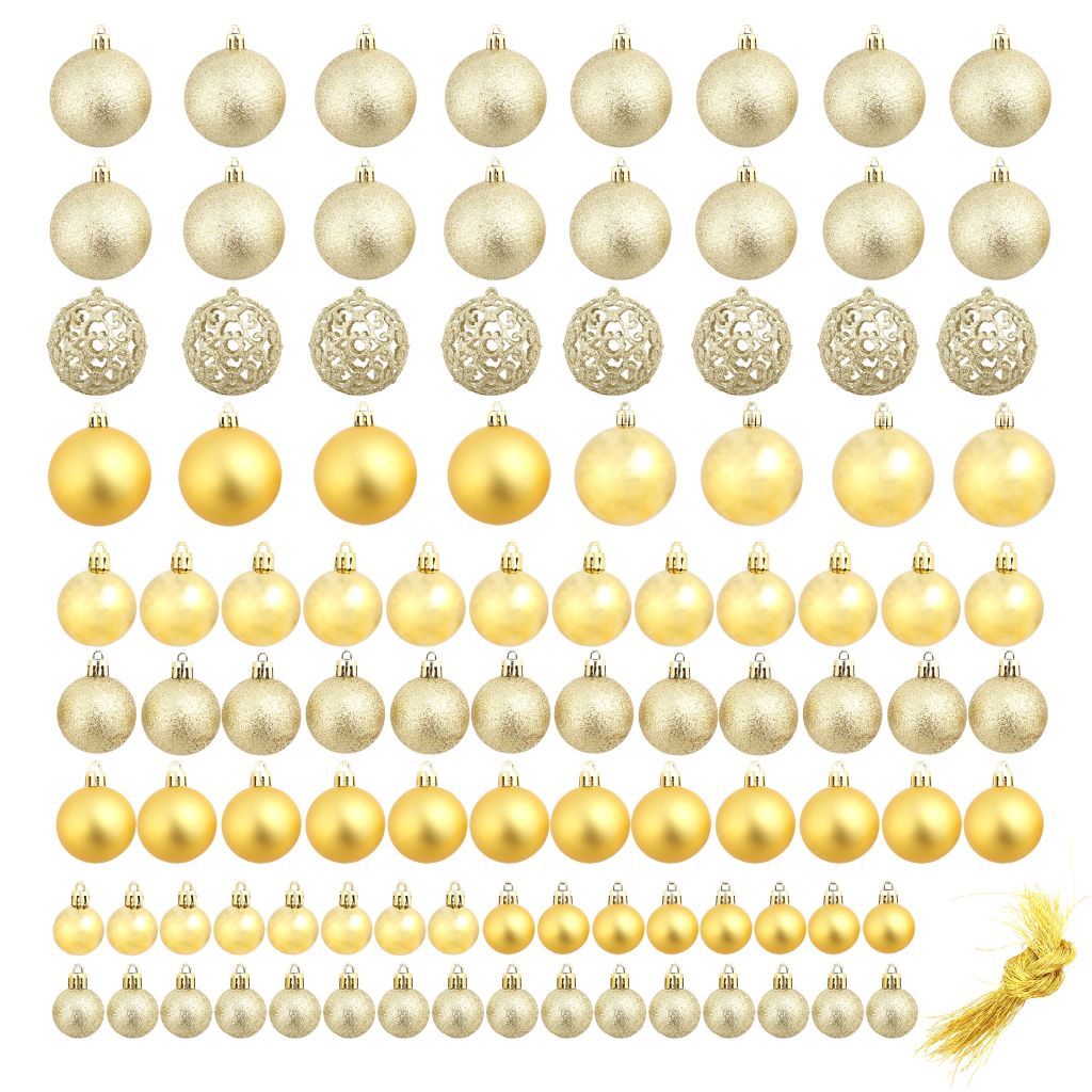 vidaXL Christmas Ball Set 100 Pieces Holiday Xmas Decoration Multi Colors-2