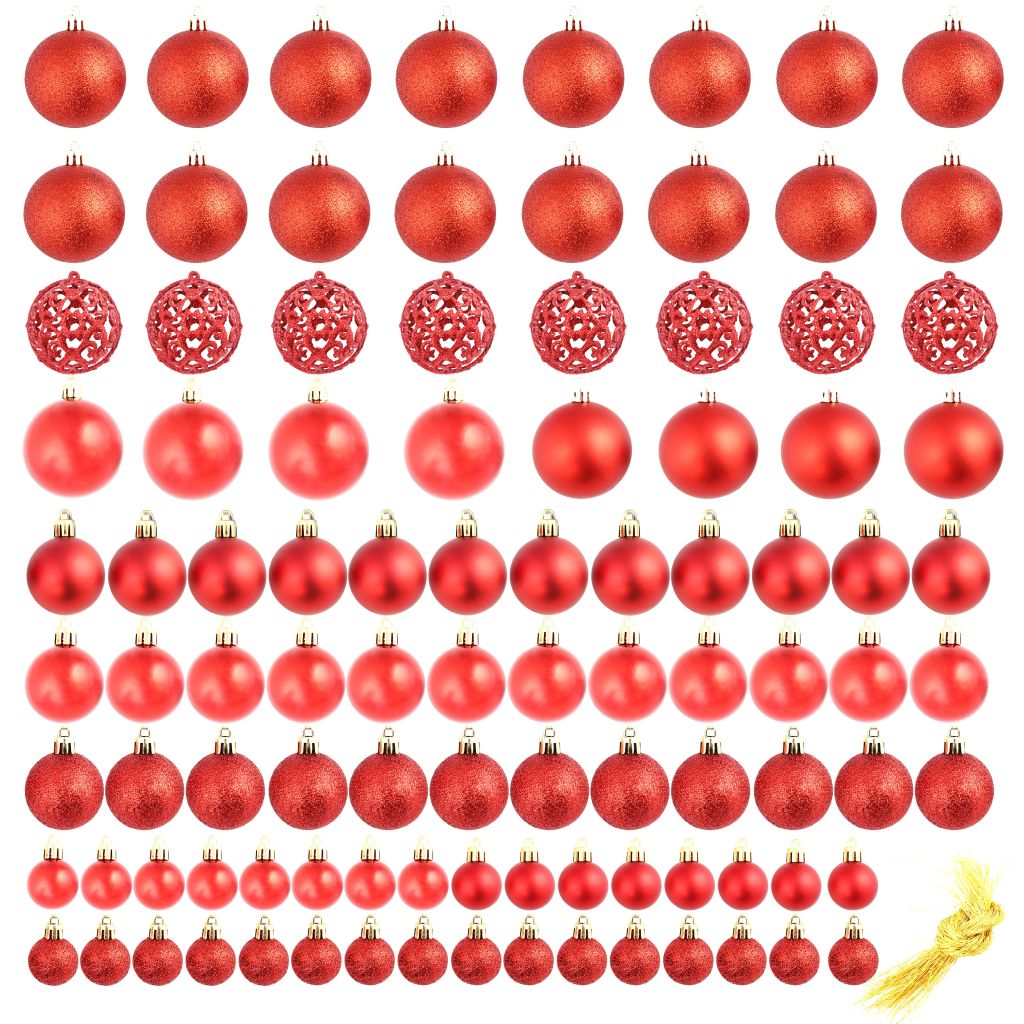 vidaXL Christmas Ball Set 100 Pieces Holiday Xmas Decoration Multi Colors-5