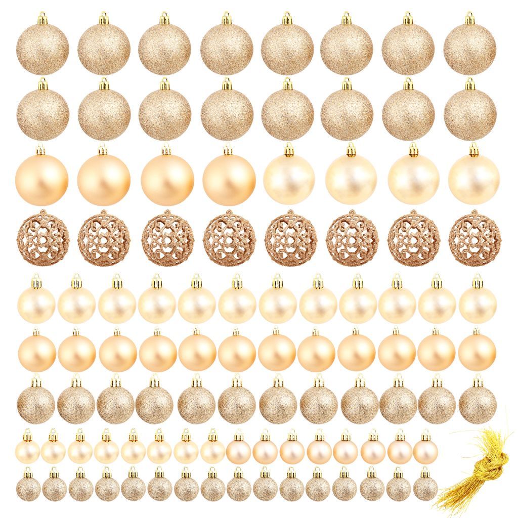 vidaXL Christmas Ball Set 100 Pieces Holiday Xmas Decoration Multi Colors-11