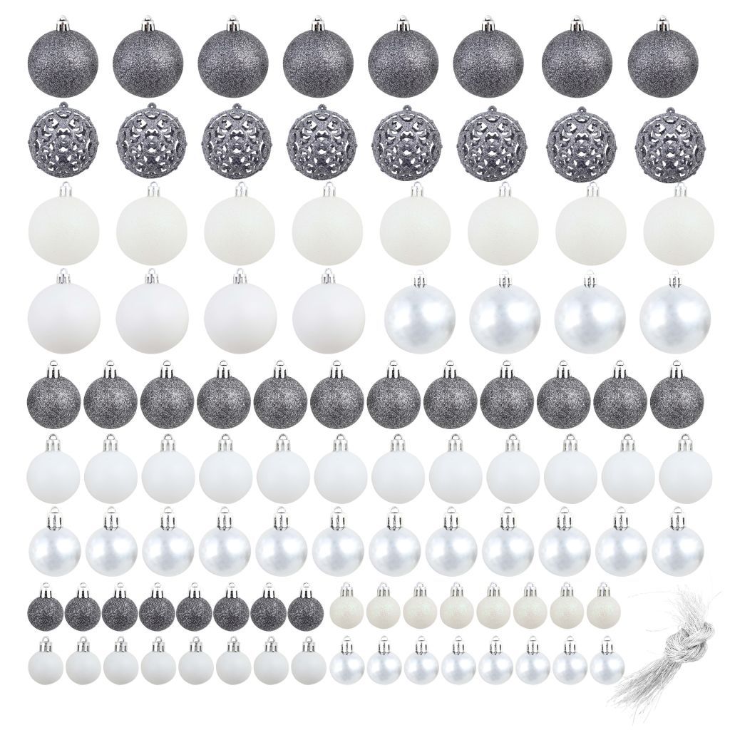 vidaXL Christmas Ball Set 100 Pieces Holiday Xmas Decoration Multi Colors-14