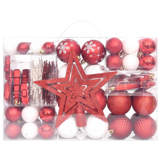 vidaXL Christmas Bauble Set 108 Piece Xmas Decoration Ornament Multi Colors-0
