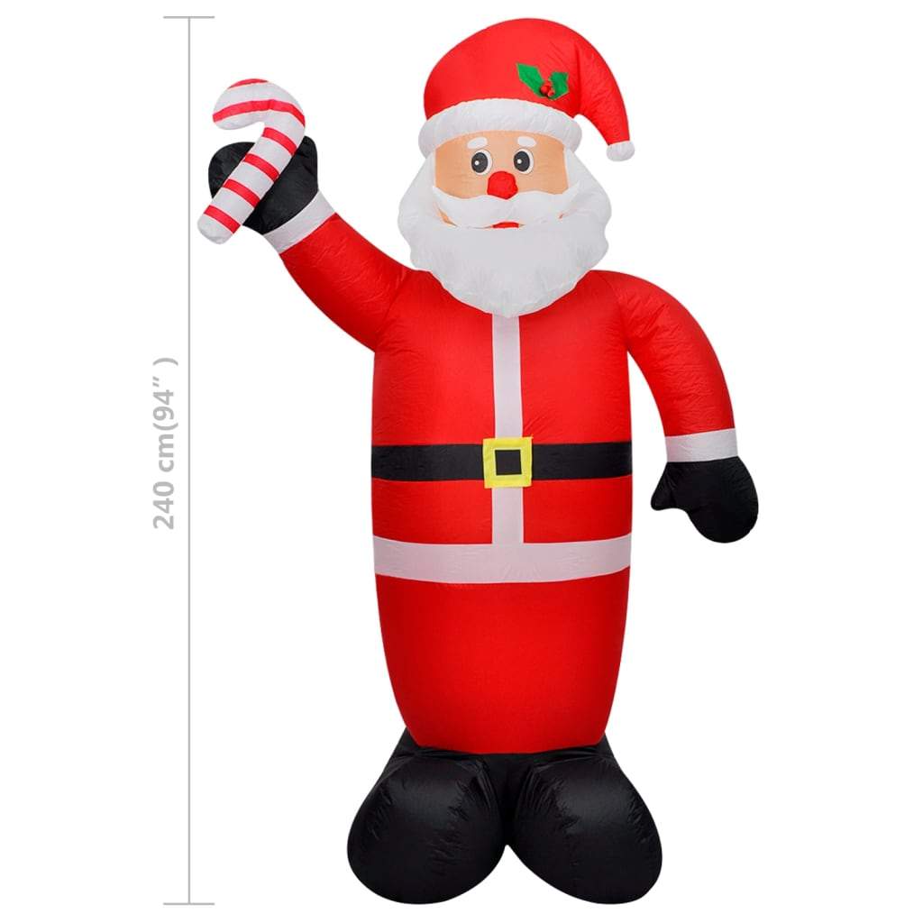 vidaXL Christmas Inflatable Santa Claus 94.5"-4