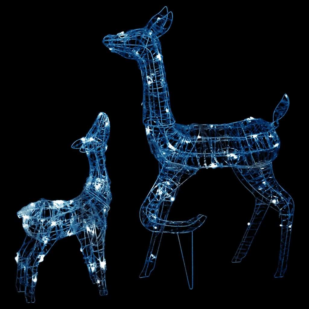vidaXL Acrylic Reindeer Family Christmas Decoration 160 LED Multi Colors-3