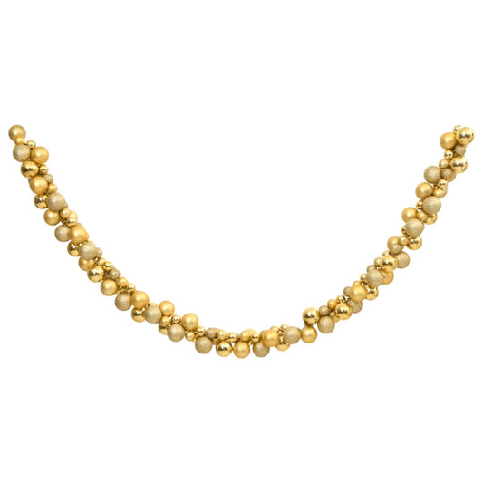vidaXL Christmas Balls Garland Gold 68.9" Polystyrene-0