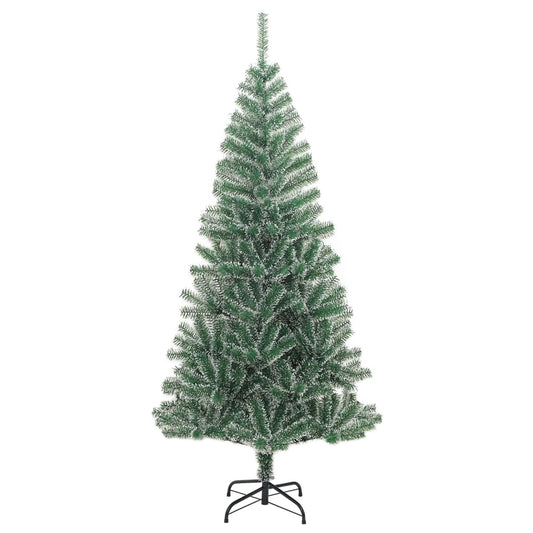 vidaXL Artificial Christmas Tree with Flocked Snow Green 82.7""-0