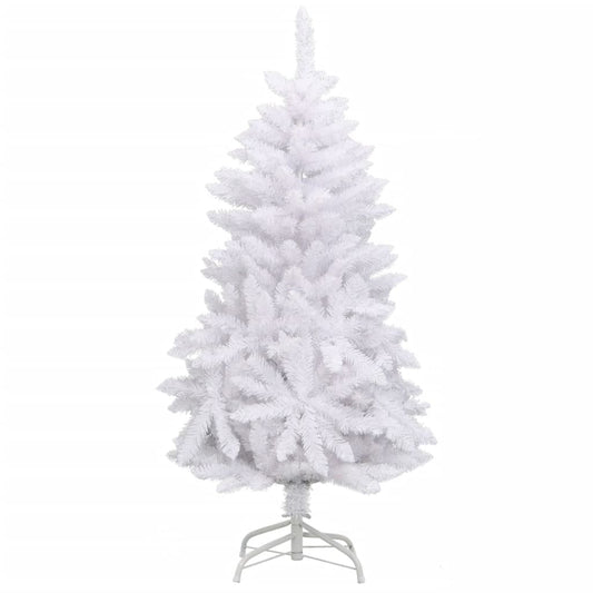 vidaXL Artificial Hinged Christmas Tree with Stand White 47.2""-0