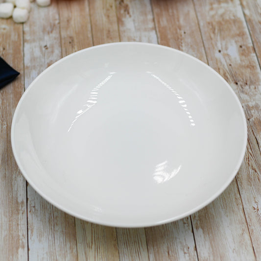 Set Of 3 White Round Deep Platter 12" inch | 30.5 Cm-0