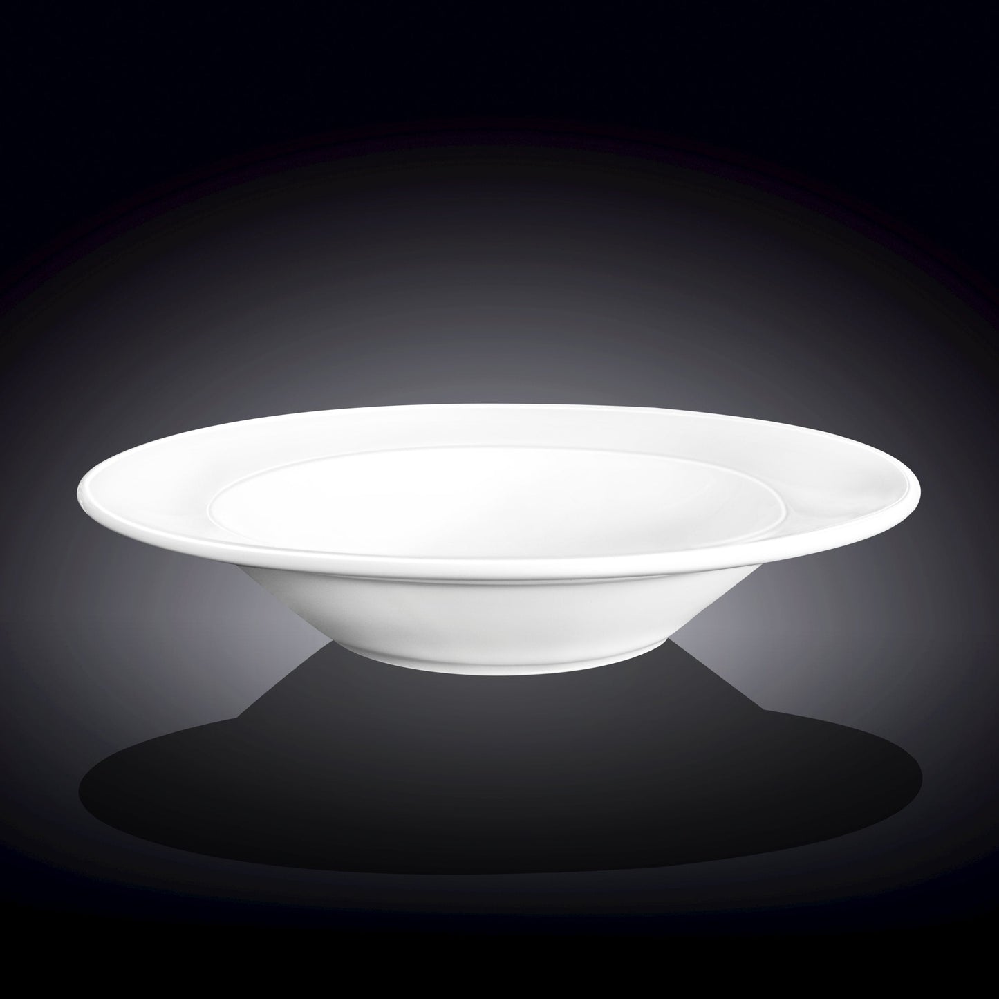Set Of 3 Professional Rolled Rim White Deep Plate 10" inch | 20 Oz-1