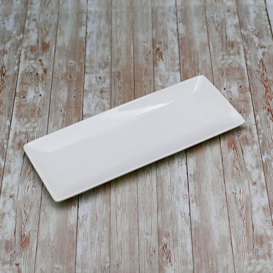 Set Of 6 White Sushi/Canape Dish 12" inch X 4.7" inch | 30.5 X 12 Cm-0