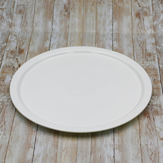 Set Of 3 White Personal Pizza Plate 14" inch | 35.5 Cm-0