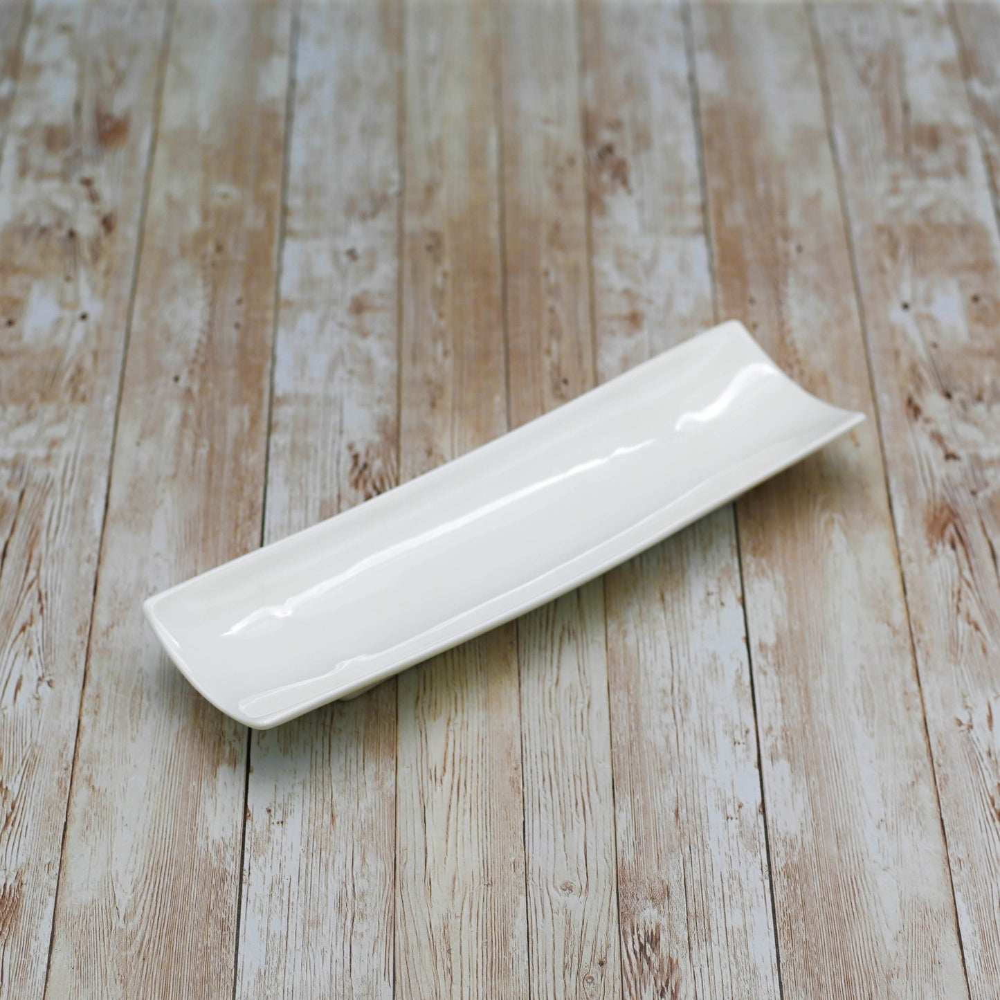 Set Of 3 White Celery Tray / Dish 13" inch X 3.5" inch | 33 X 9 Cm-0