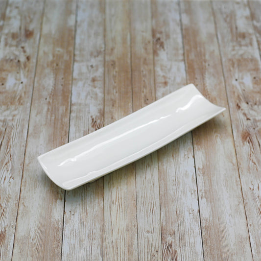 Set Of 3 White Celery Tray / Dish 13" inch X 3.5" inch | 33 X 9 Cm-0