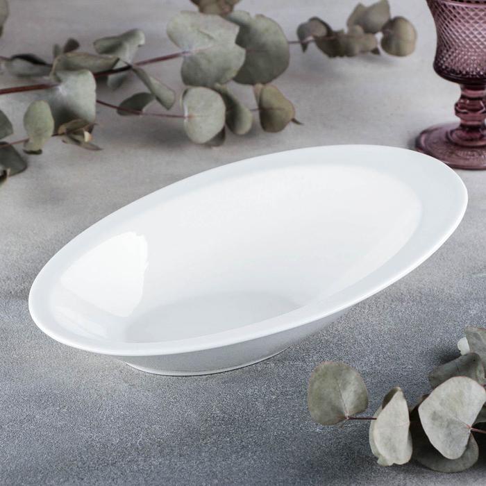 White Ceaser Salad Bowl 11" inch X 7.5 | 27.5 X 18.5 Cm-10