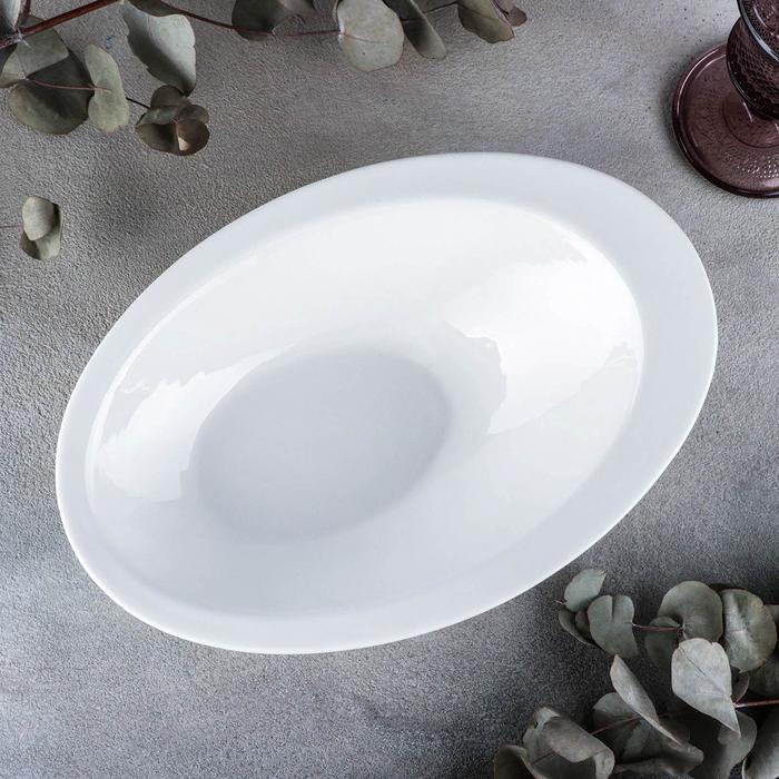 White Ceaser Salad Bowl 11" inch X 7.5 | 27.5 X 18.5 Cm-11