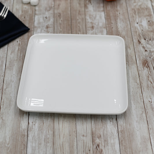 Set Of 6 White Square Dish 8.5" inch X 8.5" inch | 22 X 22 Cm-0