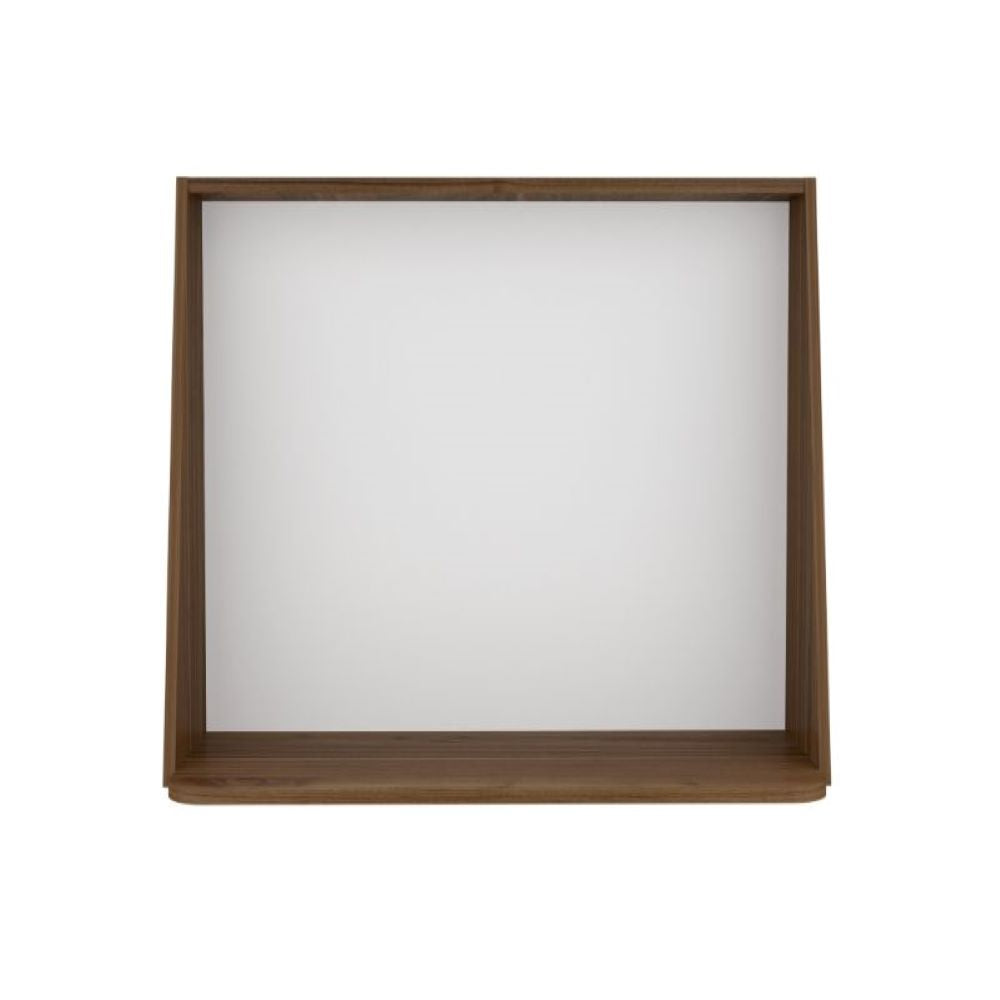Wall Desk Afrec, Single Shelf, Mahogany / White Finish-2